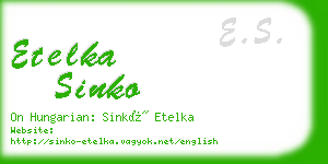etelka sinko business card